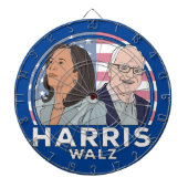 Harris Walz Election Dartbord (Voorkant)