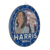 Harris Walz Election Dartbord (Voorkant Links)