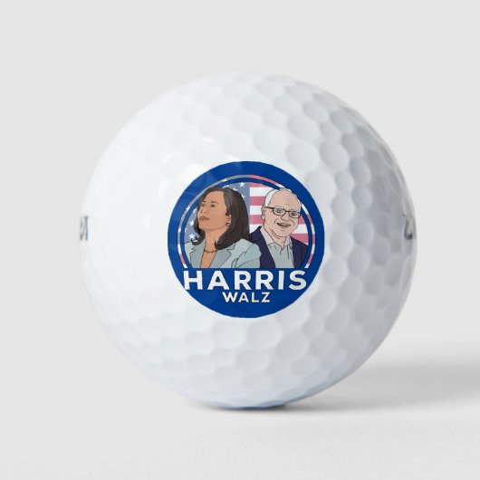 Harris Walz Election Golfballen (Voorkant)