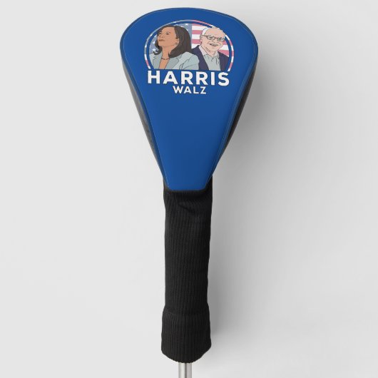 Harris Walz Election Golfheadcover (Voorkant)