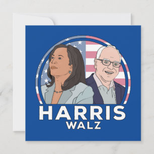 Harris Walz Election Kaart