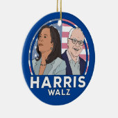 Harris Walz Election Keramisch Ornament (Rechts)