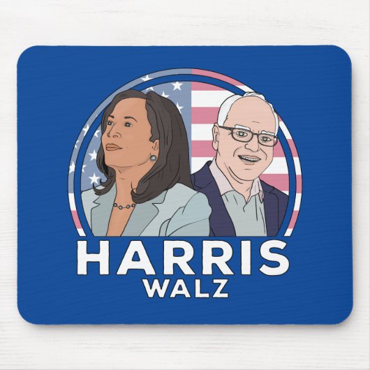 Harris Walz Election Muismat (Voorkant)