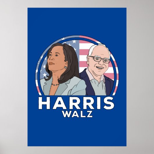 Harris Walz Election Poster (Voorkant)