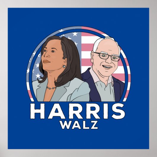 Harris Walz Election Poster (Voorkant)