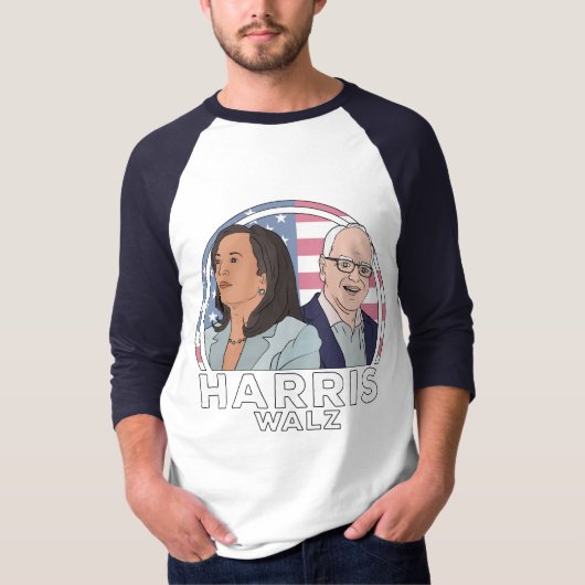 Harris Walz Election T-shirt (Voorkant)