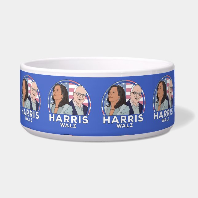 Harris Walz Election Voerbakje (Voorkant)