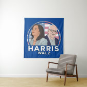 Harris Walz Election Wandkleed (In situ)