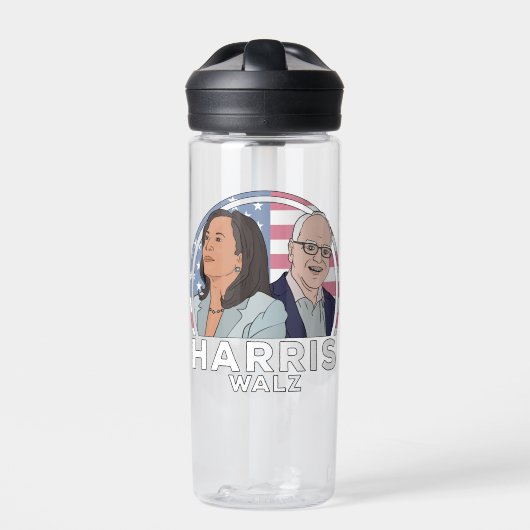 Harris Walz Election Waterfles (Voorkant)