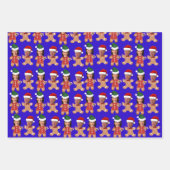 Harris Walz Face Gingerbread Kerstcadeau Inpakpapier Vel (Voorkant 3)