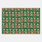 Harris Walz Face Gingerbread Kerstcadeau Inpakpapier Vel (Voorkant 2)