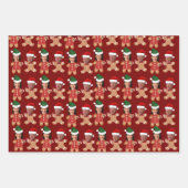 Harris Walz Face Gingerbread Kerstcadeau Inpakpapier Vel (Voorkant)