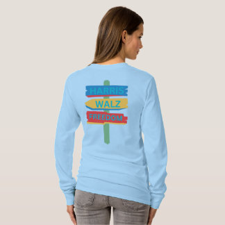 Harris Walz Freedom Beach-bord T-shirt