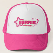 Harris Walz Girly Pink Stars and Hearts President Trucker Pet (Voorkant)