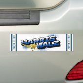 Harris & Walz Gold Star Bumpersticker (Op auto)
