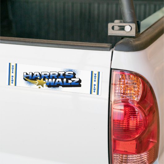 Harris & Walz Gold Star Bumpersticker (Op Truck)