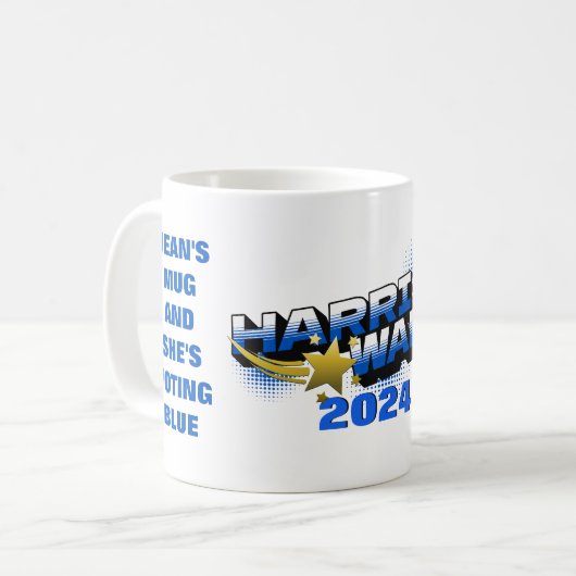 Harris & Walz Gold Star Koffiemok (Voorkant links)