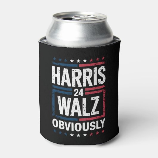 Harris Walz heeft de Harris Waltz 2024 verkiezinge Blikjeskoeler (Blikje Voorkant)