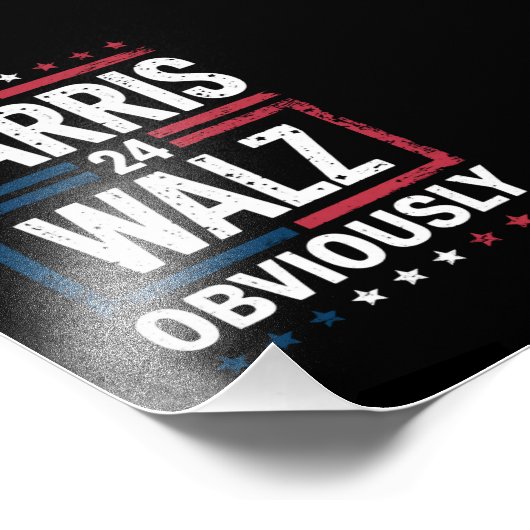 Harris Walz heeft de Harris Waltz 2024 verkiezinge Foto Afdruk (Hoek)