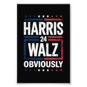 Harris Walz heeft de Harris Waltz 2024 verkiezinge Foto Afdruk (Voorkant)