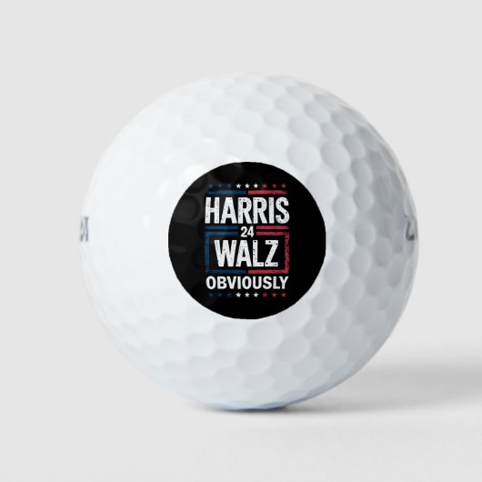 Harris Walz heeft de Harris Waltz 2024 verkiezinge Golfballen (Voorkant)