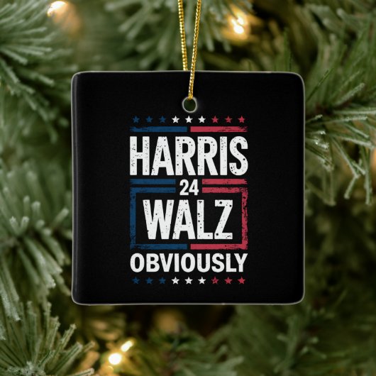 Harris Walz heeft de Harris Waltz 2024 verkiezinge Keramisch Ornament (Boom)