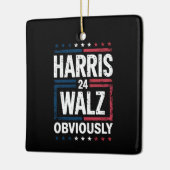 Harris Walz heeft de Harris Waltz 2024 verkiezinge Keramisch Ornament (Links)