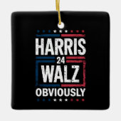 Harris Walz heeft de Harris Waltz 2024 verkiezinge Keramisch Ornament (Voorkant)