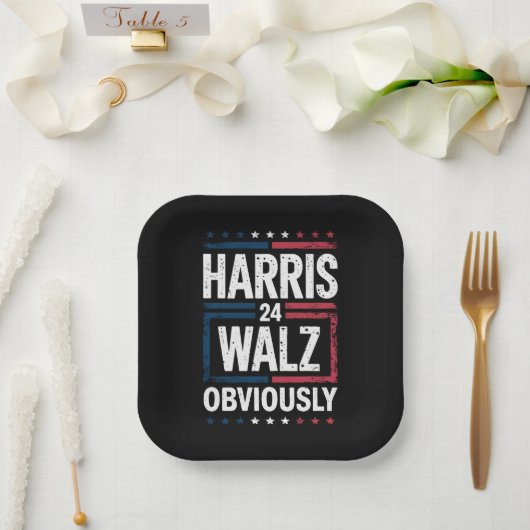 Harris Walz heeft de Harris Waltz 2024 verkiezinge Papieren Bordje (Huwelijk)