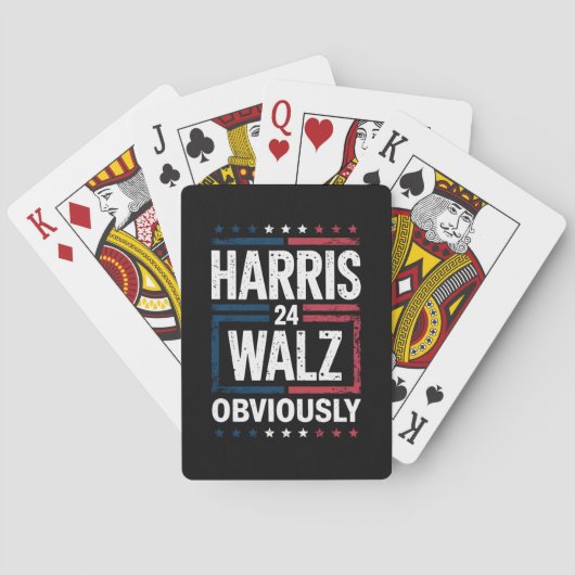 Harris Walz heeft de Harris Waltz 2024 verkiezinge Pokerkaarten (Achterkant)