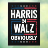 Harris Walz heeft de Harris Waltz 2024 verkiezinge Raamsticker (Vel 3)