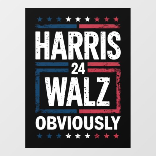Harris Walz heeft de Harris Waltz 2024 verkiezinge Raamsticker (Vel)
