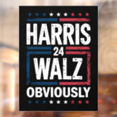 Harris Walz heeft de Harris Waltz 2024 verkiezinge Raamsticker (Vel 2)