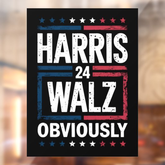 Harris Walz heeft de Harris Waltz 2024 verkiezinge Raamsticker (Vel 2)