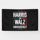 Harris Walz heeft de Harris Waltz 2024 verkiezinge Spandoek (Horizontaal)