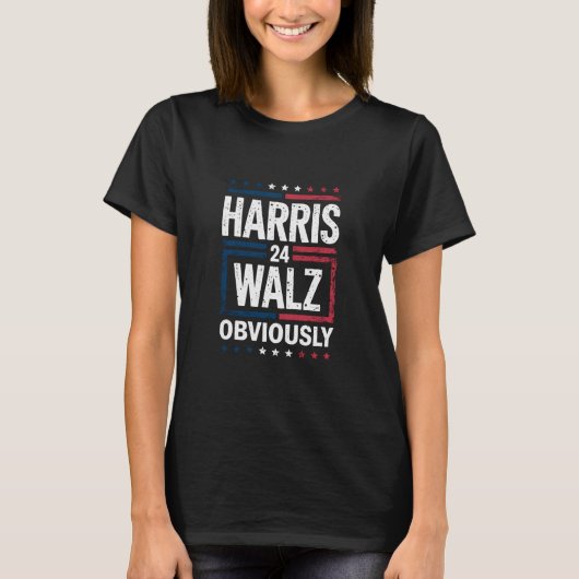 Harris Walz heeft de Harris Waltz 2024 verkiezinge T-shirt (Voorkant)