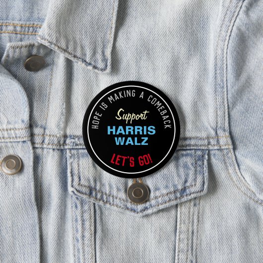 HARRIS WALZ Hope maakt comeback Ronde Button 7,6 Cm (In situ)