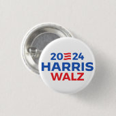 Harris Walz in 2024 Ronde Button 3,2 Cm (Voorkant /achterkant)
