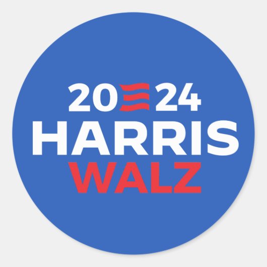 Harris Walz in 2024 Ronde Sticker (Voorkant)