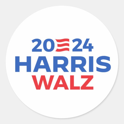 Harris Walz in 2024 Ronde Sticker (Voorkant)
