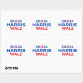 Harris Walz in 2024 Ronde Sticker (Vel)