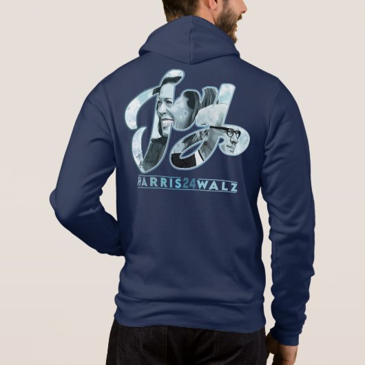 Harris Walz Joy 2 Blue Hoodie (Achterkant)