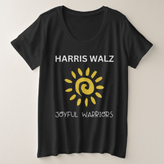 Harris Walz Joyful Warrior Grote Maat T-shirt