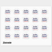 Harris Walz Joyful Warrior White USA Flag Heart Ronde Sticker (Vel)