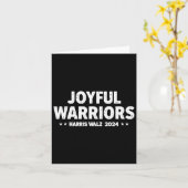 Harris Walz Joyful Warriors Kamala Harris Tim Walz Kaart (Gele Bloem)