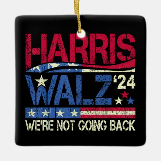 Harris Walz Kamala Harris 2024 Tim Walz Keramisch Ornament (Voorkant)