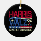 Harris Walz Kamala Harris 2024 Tim Walz Keramisch Ornament (Voorkant)