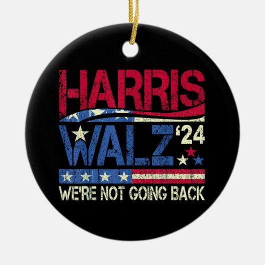 Harris Walz Kamala Harris 2024 Tim Walz Keramisch Ornament (Voorkant)