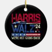 Harris Walz Kamala Harris 2024 Tim Walz Keramisch Ornament (Achterkant)