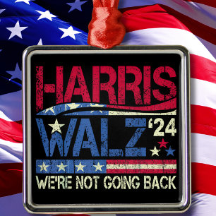 Harris Walz Kamala Harris 2024 Tim Walz Metalen Ornament